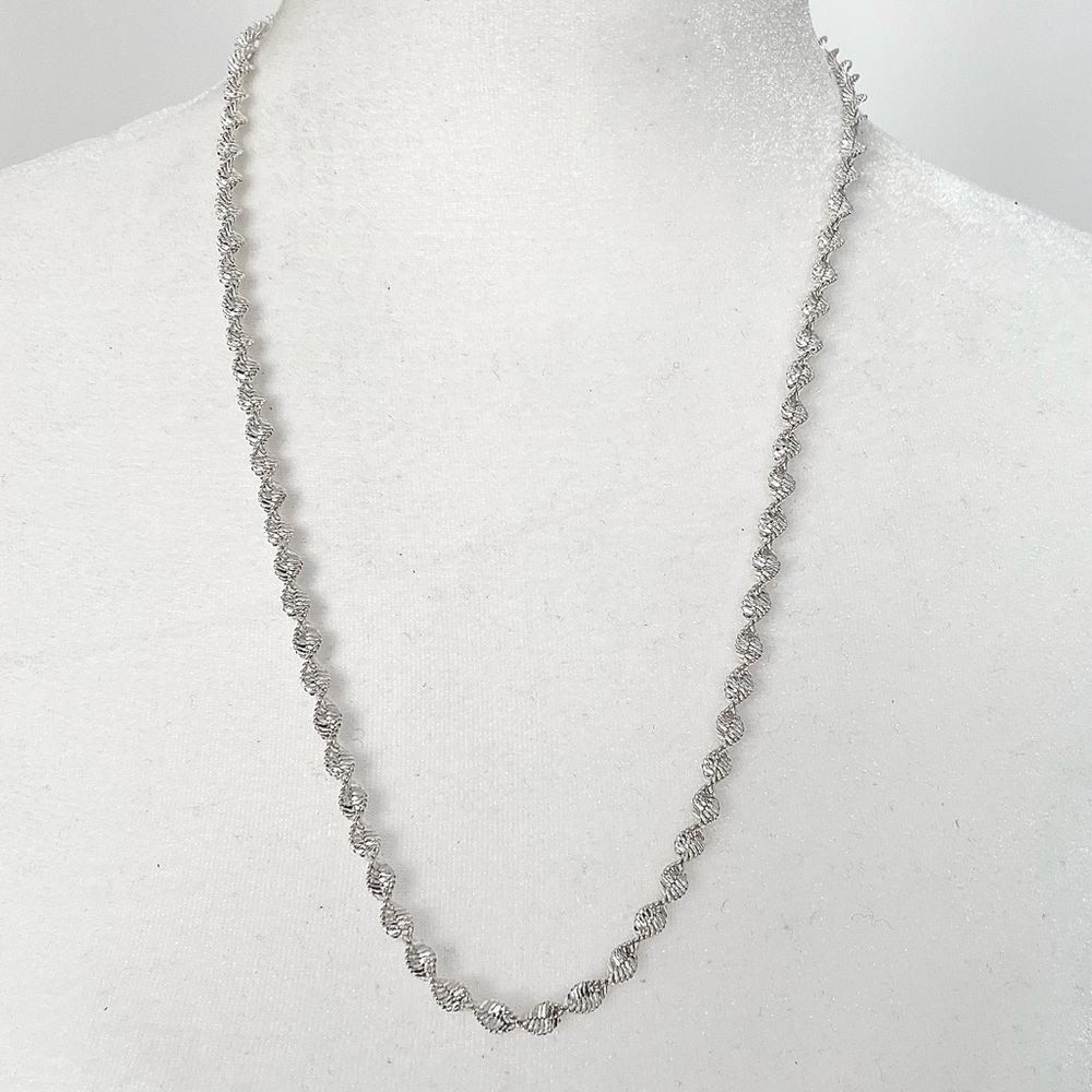 New Napier Silver Tone Braided Necklace